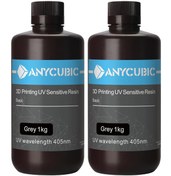 Resim Anycubic UV 2x Reçine 1 kg - Gri 2li Kutu 