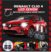 Resim Renault Clio 4 2012-2019 Uzun Far Uyumlu Şimşek Etkili Led Xenon Premium Series H1 