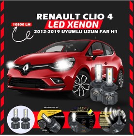 Resim Renault Clio 4 2012-2019 Uzun Far Uyumlu Şimşek Etkili Led Xenon Premium Series H1 