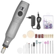 Resim Geeroyoo 12v Mini El Taşlama Seti, 24 Parça Aksesuarlı, 5000-15000 Rpm Hız Ayarı, Fişli, Gri, Dıy Projeleri İçin 