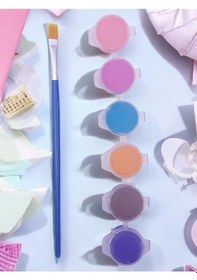 Resim Dik Durabilen 10 Farklı Ahşap Hayvanlar Boyama Seti, 6 Lı Boya Ve 