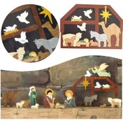 Resim Qingmipy Halka Doğumu Ahşap Puzzle Dekoratif Örgü - 20x14cm Kaliteli Ahşap, Zeka Geliştirici Ev Dekoru 