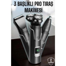 Resim Yüksek Performanslı 3 Başlıklı Profesyonel Tıraş Makinesi Nemere 