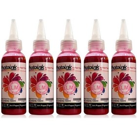 Resim 500 ml. LIGHT KIRMIZI KUŞE MATBAA MÜREKKEBİ (6 renkli yazıcılar i 