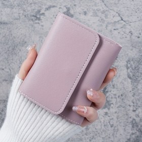 Resim Klasik Üç Katlı Kadın Cüzdanı - Dayanıklı Sentetik Deri ve Polyester Astar, Hızlı Toka Kapatma, Kart Yuvaları & Çıkarılabilir Cepli - Beyaz, Siyah, Pembe, Açık Mavi ve Mor Renklerde Mevcut, Kadınlar İçin Günlük Kullanım Cüzdanı | Şık Minimalist Cüzdan | Polyester Astarlı, Kart Tutucu Cüzdan 