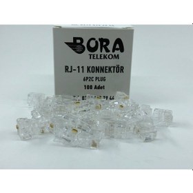 Resim Rj-11 6P2C Soket (1 Kutu 100 Adet) ( Ürün Adınıza Faturalı ) 