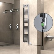 Resim Radiva Haiti Elektrikli Havlupan 300 Watt 300X1800 Düz Krom (On/off Düğmeli) 
