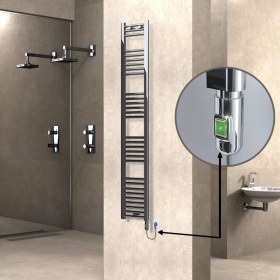 Resim Radiva Haiti Elektrikli Havlupan 300 Watt 300X1800 Düz Krom (On/off Düğmeli) 