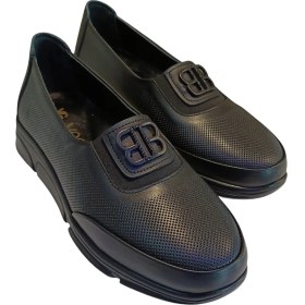 Resim Voog 813 Kadın Deri Comfort Casual Ayakkabı Siyah 