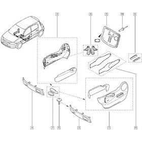 Resim Sağ Ön Koltuk Bakaliti Kaplaması Megan Iı 7701207525 