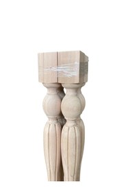Resim HİZMET AHŞAP Ahşap Cnc Torna Ayak Yemek Masası,mutfak , Sehba ,çalışma Masası, Dresuar Ayağı 8x8x75 Cm 4lü Peket 