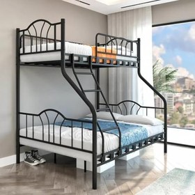 Resim Reyo İmaj 3 Kişilik Ebeveyn 3'lü Metal Ranza Siyah 90x200 / 140X200 