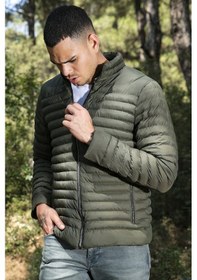 Resim Buratti Su Itici Slim Fit Cepli Dik Yaka Şişme Erkek Mont 649010 Haki 