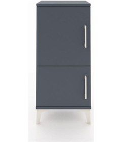 Resim Arges Komodin 3 Raflı 2 Kapaklı 44x30x96 Antrasit-antrasit Antrasit 