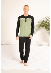 Resim Estiva 23407 Erkek Kışlık Yuvarlak Yaka Penye Pijama Takımı Grı 