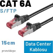 Resim Irenis CAT 6A Kablo S/FTP Ethernet Data Center Patch Kablo 15 CM 12 Adet 