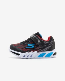 Resim Skechers Flex - Glow Elite - Vorlo Küçük Erkek Çocuk Siyah Işıklı Spor Ayakkabı 400137n Bkrb 