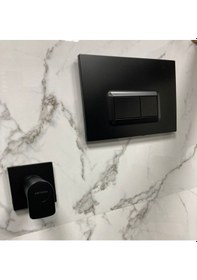 Resim VitrA Loop R 7400680 Siyah Kumanda Paneli & Ankastre Stop Valf Siyah 