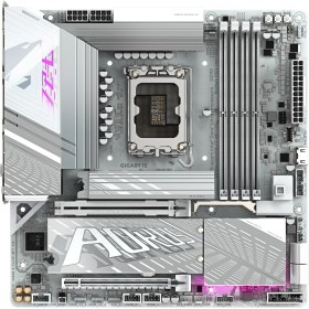 Resim Gıgabyte Z890M A Elıte Wf7 Ice Micro Atx Anakart, Intel Z890 Chipset, Ddr5 Bellek, Lga 1851 Soket Tipi 