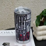 Resim 20oz Paslanmaz Çelik Termos, Kutu Tasarımı ile - Kapaklı Yalıtımlı Seyahat Bardağı, Çift Duvarlı Vakum Yalıtımı, Sıcak ve Soğuk İçecekler için Mükemmel, Ebeveynler, Arkadaşlar, Kamp, Yürüyüş, Sürüş ve Seyahat için İdeal Hediye, Kamp Gereçleri | Modern Termos | Dayanıklı İnşaat, Seyahat Bardağı 