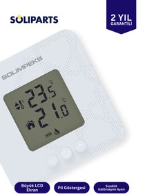 Resim SOLİMPEKS Solitherm 150 Kablosuz LCD Dijital Oda Termostatı - Hassas Kalibrasyonlu Model 
