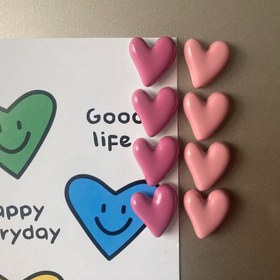 Resim 8 Adet Kalp Şeklinde Plastik Mıknatıs Seti Buzdolabı, Mutfak, Ofis ve Ev Dekorasyonu İçin, Sevgililer Günü ve Anneler Günü Hediyeleri İçin Mükemmel 
