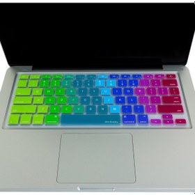 Resim Apple Uyumlu MacBook Klavye Koruyucu Air Pro İçin Us-abd İngilizce Dazzle Eski Usb'li Model 2008-2017 İle Pembe Yeşil 