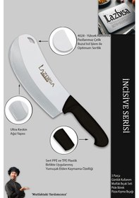 Resim İncisive Serisi Mutfak Bıçak Seti Pizza Börek Et Bıçağı Mft-763 Ahşap - Siyah 