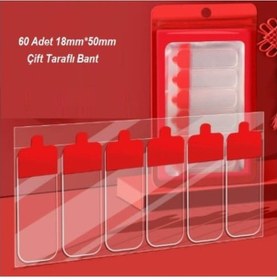 Resim Kolay Açılır Güçlü Çift Taraflı Hazır Kesim Yaprak Bant 60'lı Paket 18x50mm Diğer 