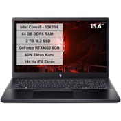 Resim Acer Nitro V 15 NH.QNBEY.001-6 i5-13420H 64 GB 2 TB SSD RTX4050 15.6" Dos Dizüstü Bilgisayar 