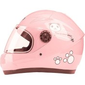 Resim Padalink Çocuk Tam Kask Pembe Elektrikli Araçlar İçin 50-54cm Korumalı Kask Çok Renkli 