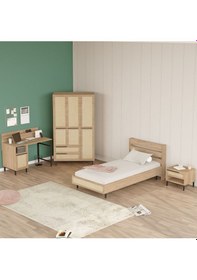 Resim Bohem Genç Odası Takımı 5'li Set Beyaz Boh25-w Bej 
