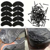 Resim 12 adet/18 adet Topuk Kauçuk Onarım Pedleri Çivilerle, Değiştirme Kaymaz Ped, Çivilerle 