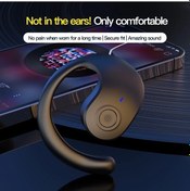 Resim Maoyaya Tek Açık Kulak Spor Kulaklıkları Bluetooth 5.3 Kablosuz Kulaklık Gerçek Açık Black, Klipsch Kalitede 