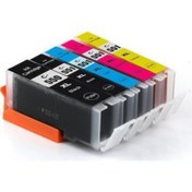 Resim photo print Canon Pixma mg 5550 550 xl 551xl Cmyk Muadil Kartuş Seti 