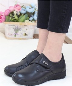 Resim Capella 505 Hakiki Deri Günlük Kadın Yürüyüş Ayakkabı Siyah 