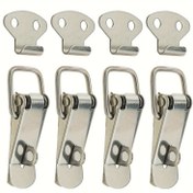 Resim 4 adet Mini Paslanmaz Çelik Bahar Klipsi - Küçük 106mm Ördek Gagası Hızlı Bırakma Bağlantı Elemanları, Bagaj, Araç Kutuları, Çekmeceler ve Dolaplar için Dayanıklı ve Çok Yönlü 
