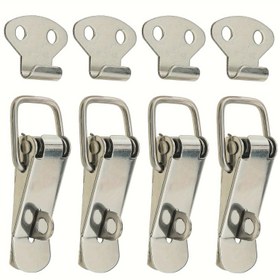 Resim 4 adet Mini Paslanmaz Çelik Bahar Klipsi - Küçük 106mm Ördek Gagası Hızlı Bırakma Bağlantı Elemanları, Bagaj, Araç Kutuları, Çekmeceler ve Dolaplar için Dayanıklı ve Çok Yönlü 