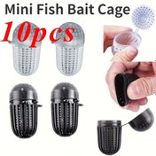 Resim 10 adet Balıkçılık Yemi Tuzakları - Karayusu, Crucian, Mollies, Crucian ve Daha Fazlası için Çok Katmanlı Kalınlaştırılmış Fileli Kafes - Etkili Balıkçılık Ekipmanları için Çok Bölümlü Dayanıklı PVC Siyah Yem Tutucu, Crucian için Balıkçılık Yemi Tuzakları, Çok Katmanlı Tasarım, Kalınlaştırılmış File 