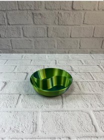 Resim Dekoratif Yeşil Çerezlik Kase 4 Lü Set 3x12 Cm 