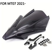 Resim Chuangyinshop Yamaha Mt07 2021 İçin Dumanlı Siyah Motosiklet Ön Rüzgar Deflektör Ekran Koruyucu 