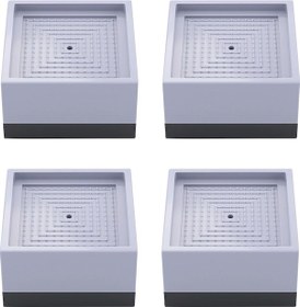 Resim Fosenze Plastik+tpu Ev Aletleri Ayaklıkları - Kayma Ve Ses Engelleme, 4 Cm Yükseklik, 7.8x7.8 Cm Gri, 4 Adet - Mutfak, Ofis Mobilyaları İçin 