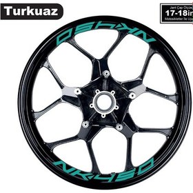 Resim Turkuaz Cfmoto 450nk Yazılı 8 Li Jant İçi Yazı Sticker 