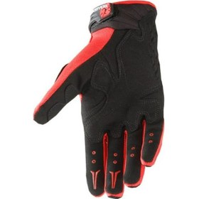 Resim Ebakbak Motosiklet Eldiveni Carbon Korumalı Deri Ve Cordura Kumaş Sertifikalı Motor Eldiven Kırmızı 