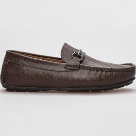 Resim Hakiki Deri Kahverengi Tokalı Erkek Loafer - Kahverengi 
