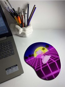 Resim Retro Sun 3d Bilek Destekli Mouse Pad Mousepad 