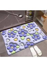 Resim Su Emici Paspas Şık Tasarım Abdest Paspası Kaymaz Taban Banyo Paspası Diğer 