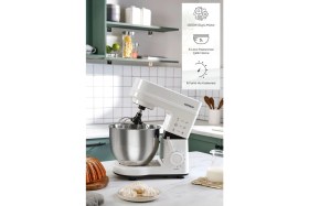 Resim Özbience Stella Stand Mikser 1500W, 5 Litre, Beyaz, Güçlü ve Şık Tasarım 