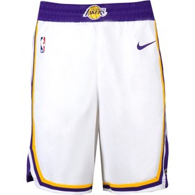 Resim Nike AJ5616-100 Los Angeles Lakers NBA Basketbol Erkek Şort Beyaz 