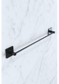 Resim Karteya Yapışkanlı 3 Lü Siyah Fön Makinesi Askısı Havlu Askısı Wc Tuvalet Kağıtlık Banyo Set Siyah 